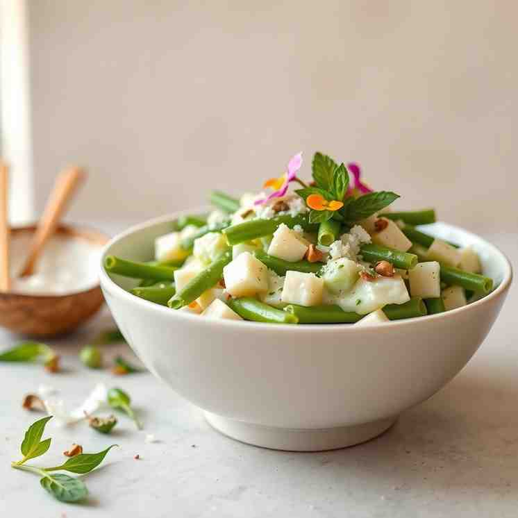 Micronesian-Inspired Green Bean Salad - Easy Coconut Cream Recipe